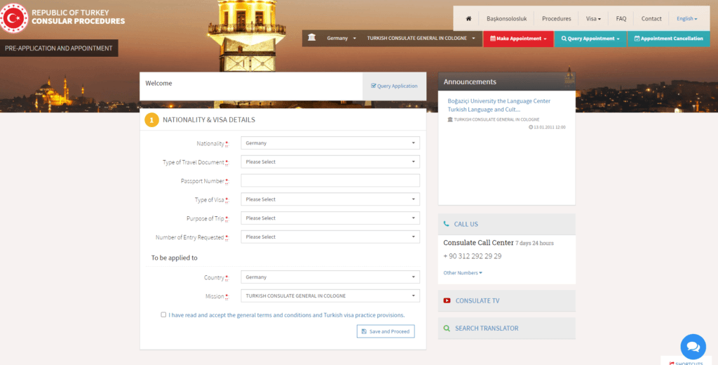 الفيزا التركية للسوريين في المانيا