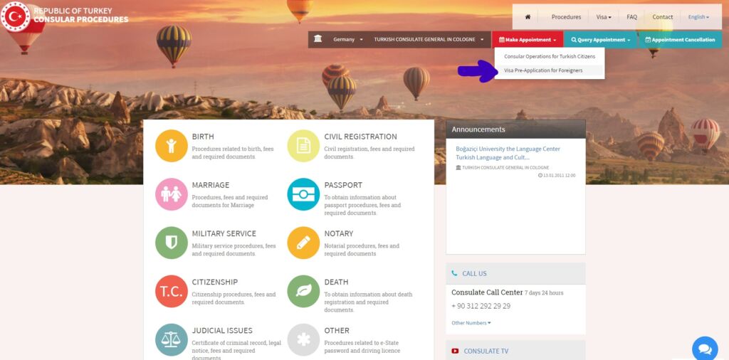 الفيزا التركية للسوريين في المانيا