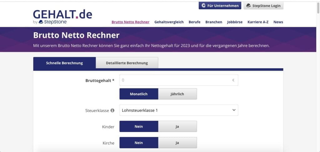الموقع الخاص باحتساب الضرائب في فرنسا