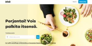 موقع والت wolt لتوصيل الطعام في فنلندا