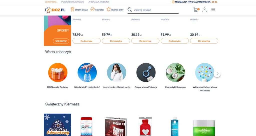 واجهة متجر Doz في بولندا